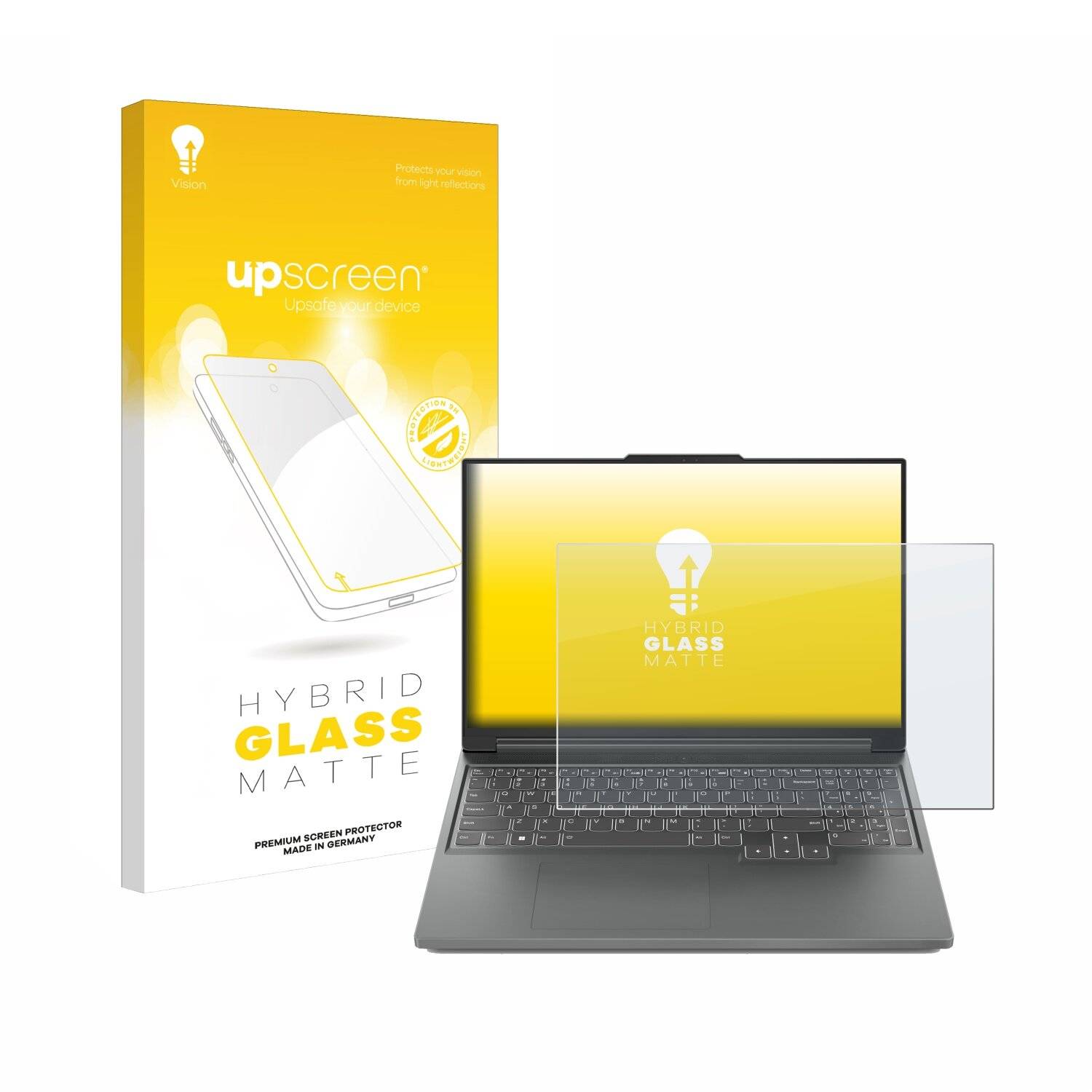 upscreen Hybrid Glas Matt Panzer-Folie für Lenovo Legion Slim 5