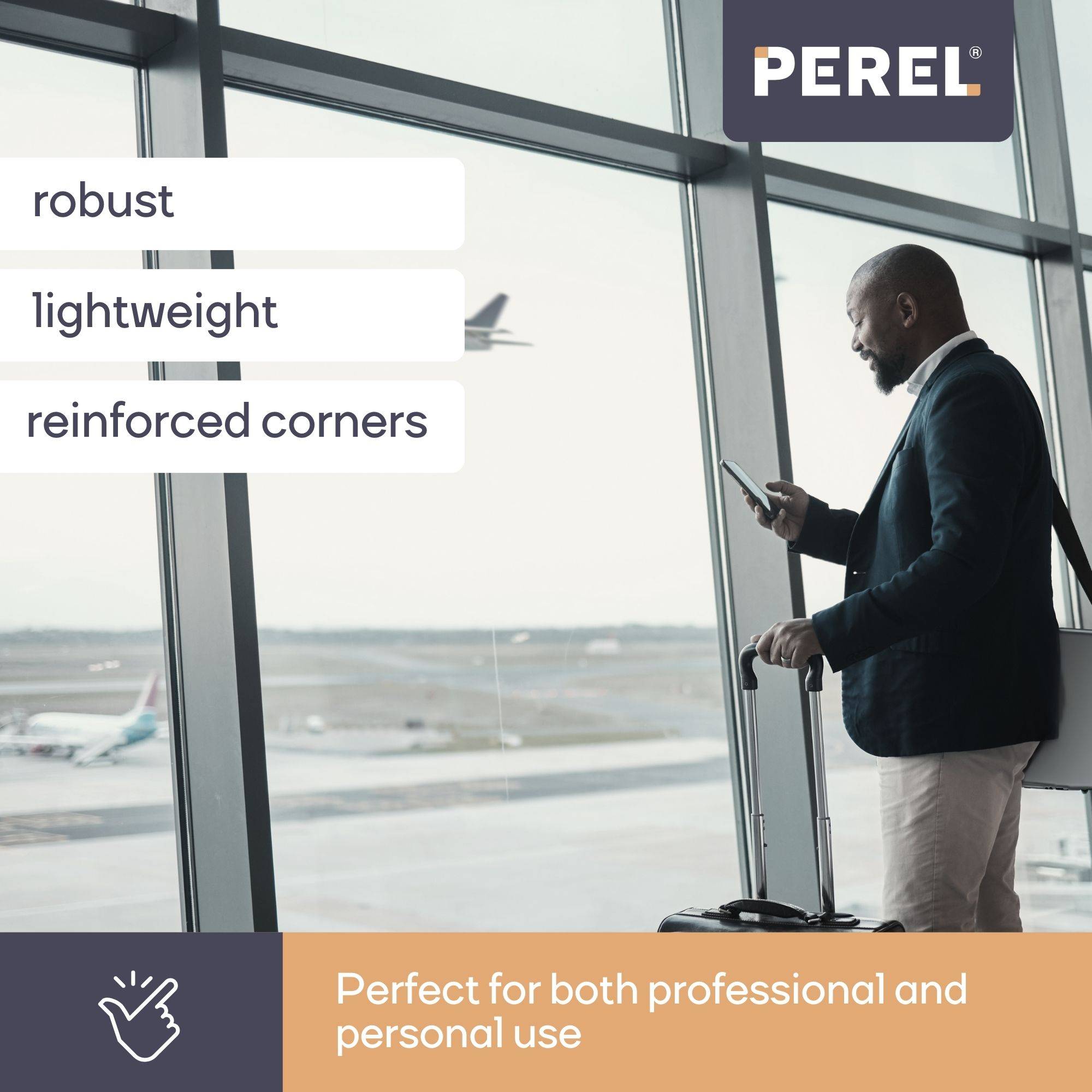 Perel Attachékoffer, 2 Zahlenschlösser, Tragegurt, Aluminium, Grau, 425 x 305 x 125 mm