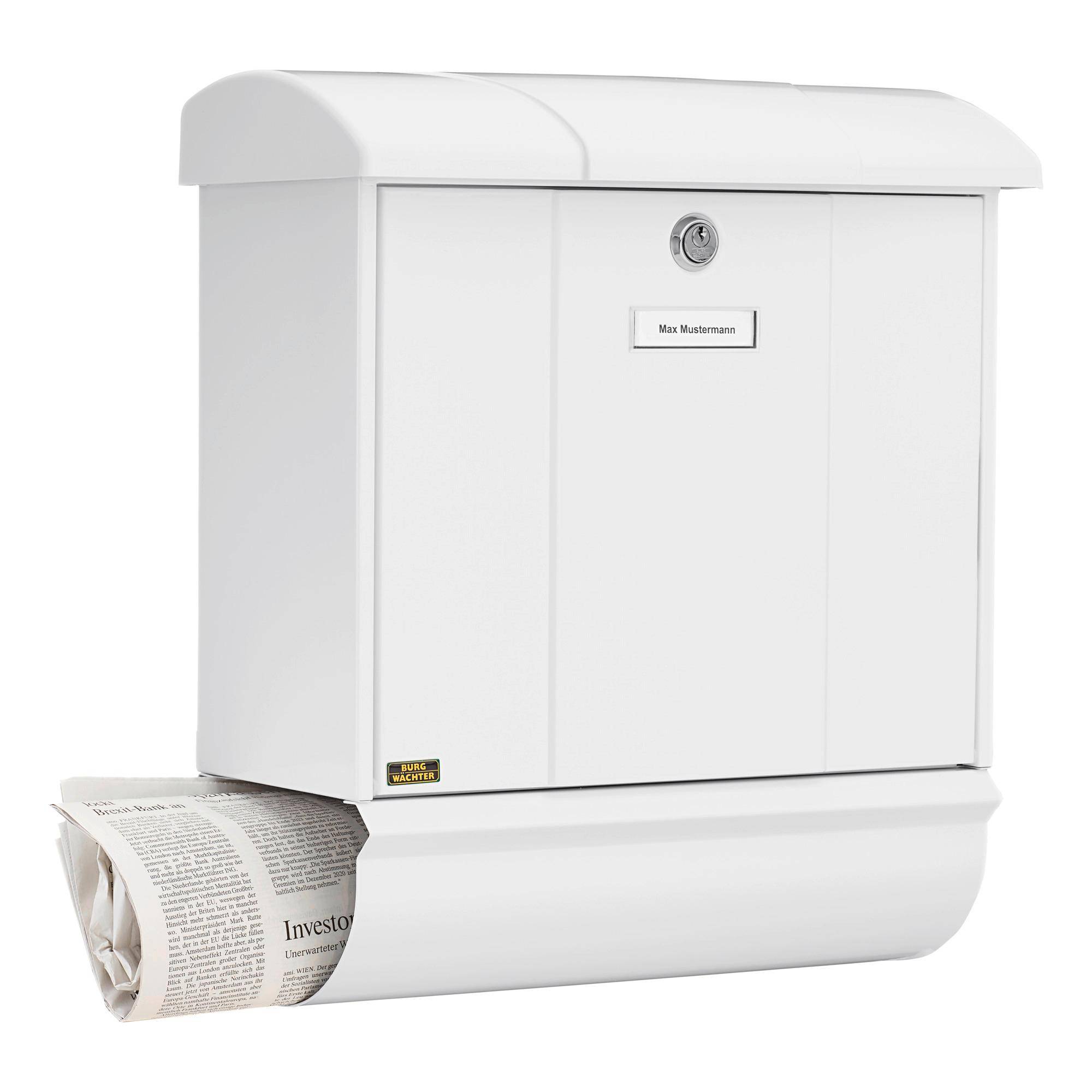 BURG WÄCHTER Briefkasten + Box OLYMP-SET 91600 W Farbe weiß
