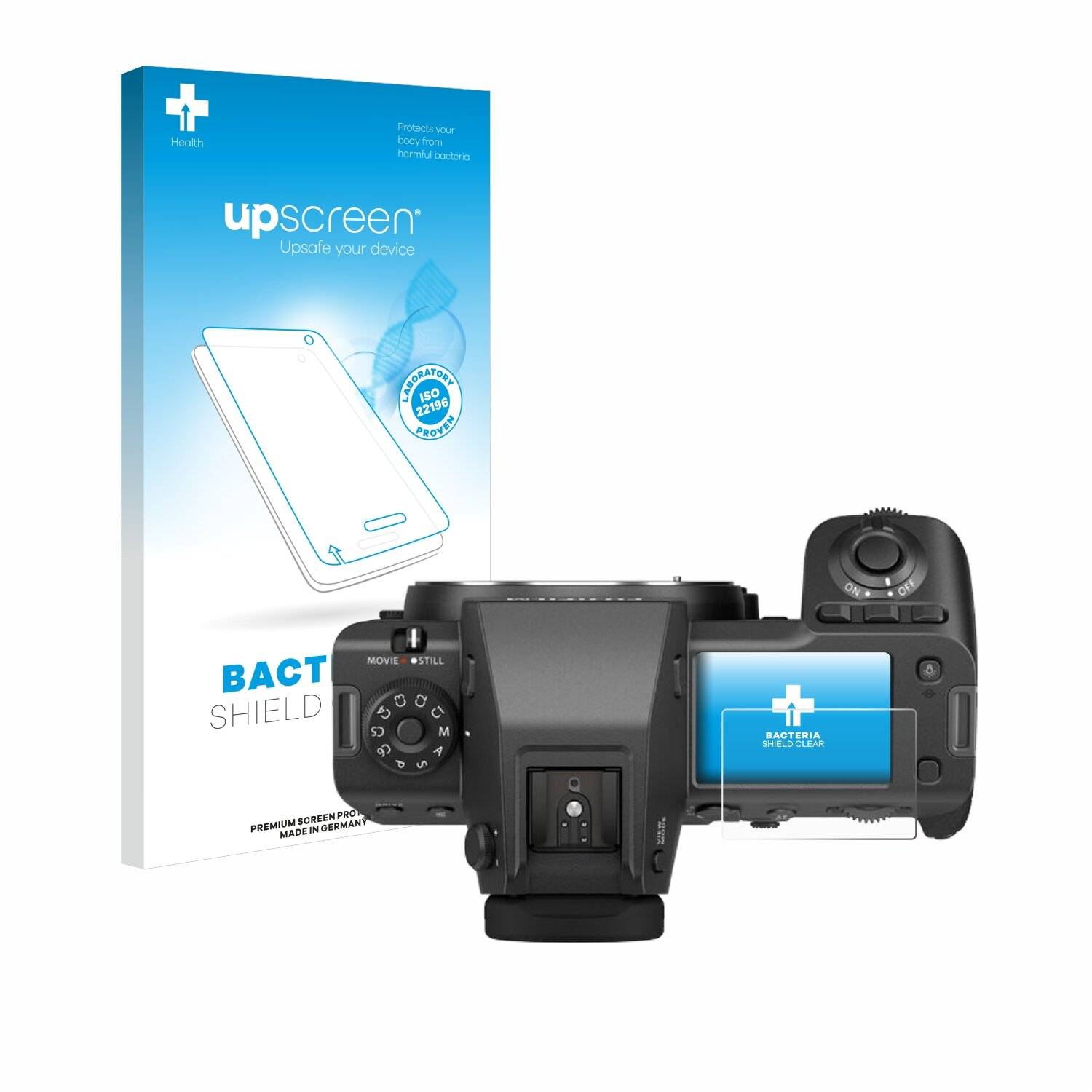 upscreen Bacteria Shield Schutzfolie für Fujifilm GFX100 II (Schulterdisplay) -