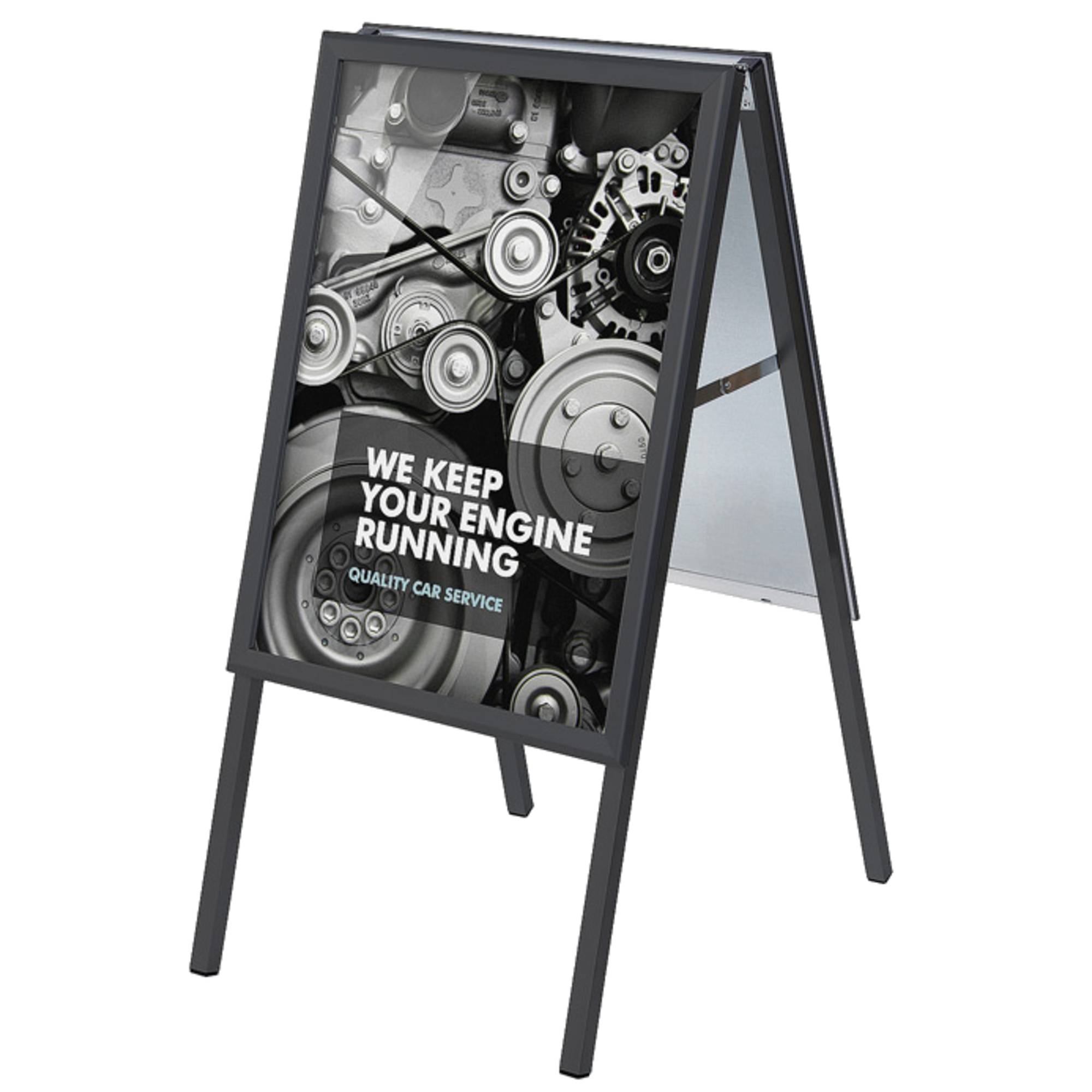 Showdown Kundenstopper 70x100cm 32mm Gehrung sw