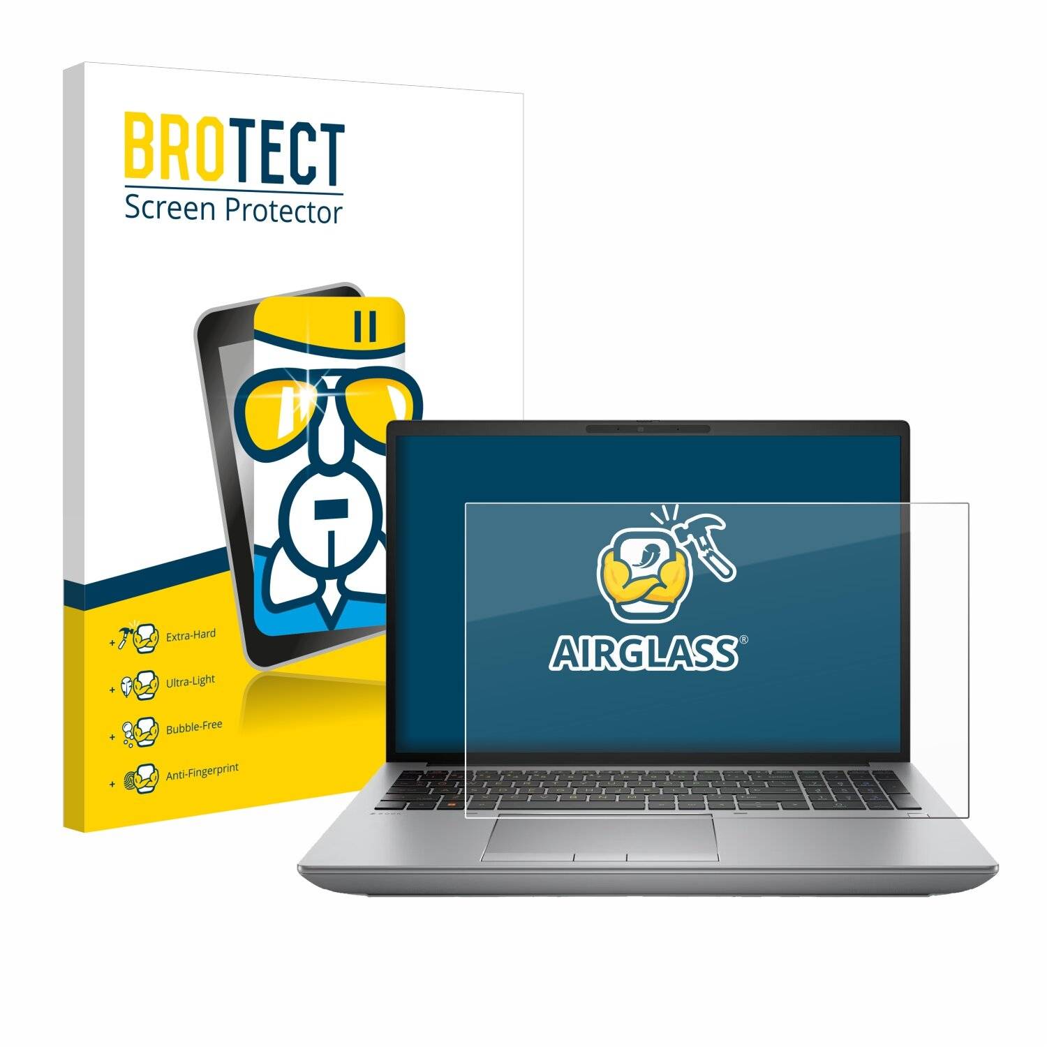 BROTECT AirGlass Glas Panzer-Folie für HP ZBook Fury 16 G10 -