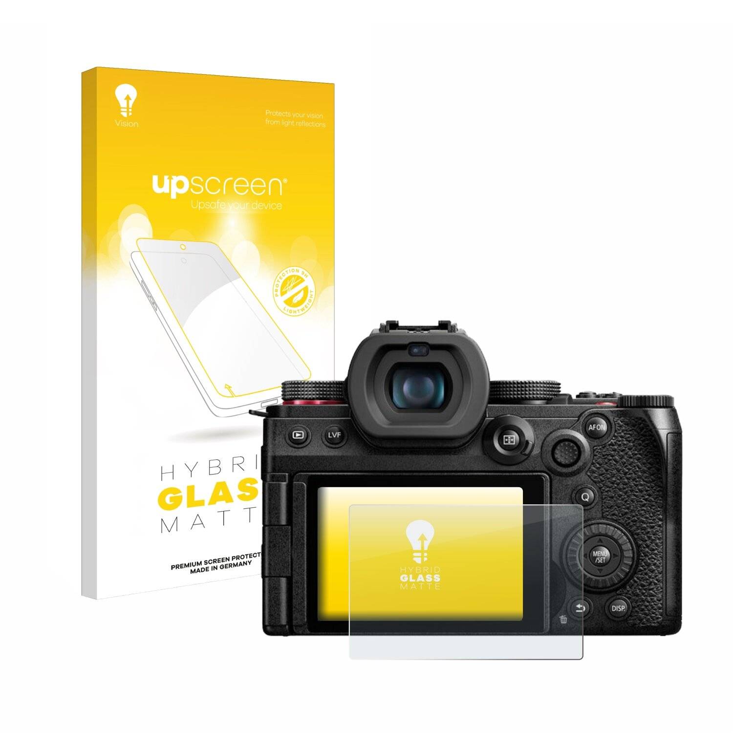 upscreen Hybrid Glas Matt Panzer-Folie für Panasonic Lumix DC-G9