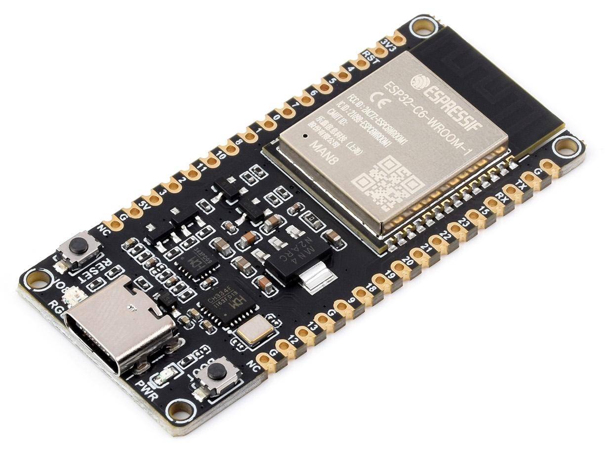 Waveshare ESP32-C6-WROOM-1-N8, RISC-V, 160MHz, Matter/Thread, BT5, WiFi 6, Zigbee, ohne Header