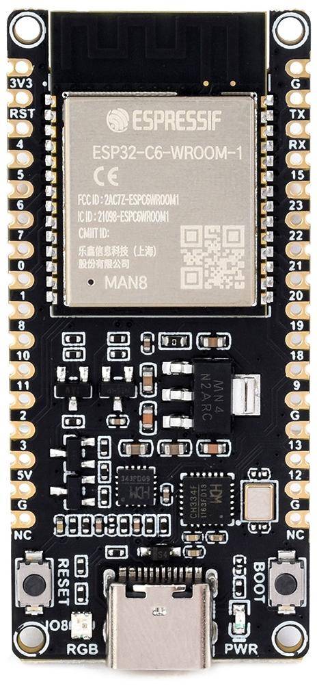 Waveshare ESP32-C6-WROOM-1-N8, RISC-V, 160MHz, Matter/Thread, BT5, WiFi 6, Zigbee, ohne Header
