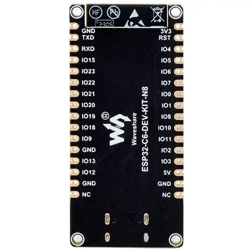 Waveshare ESP32-C6-WROOM-1-N8, RISC-V, 160MHz, Matter/Thread, BT5, WiFi 6, Zigbee, ohne Header Waveshare ESP32-C6-WROOM-1-N8, RISC-V, 160MHz, Matter/Thread, BT5, WiFi 6, Zigbee, ohne Header