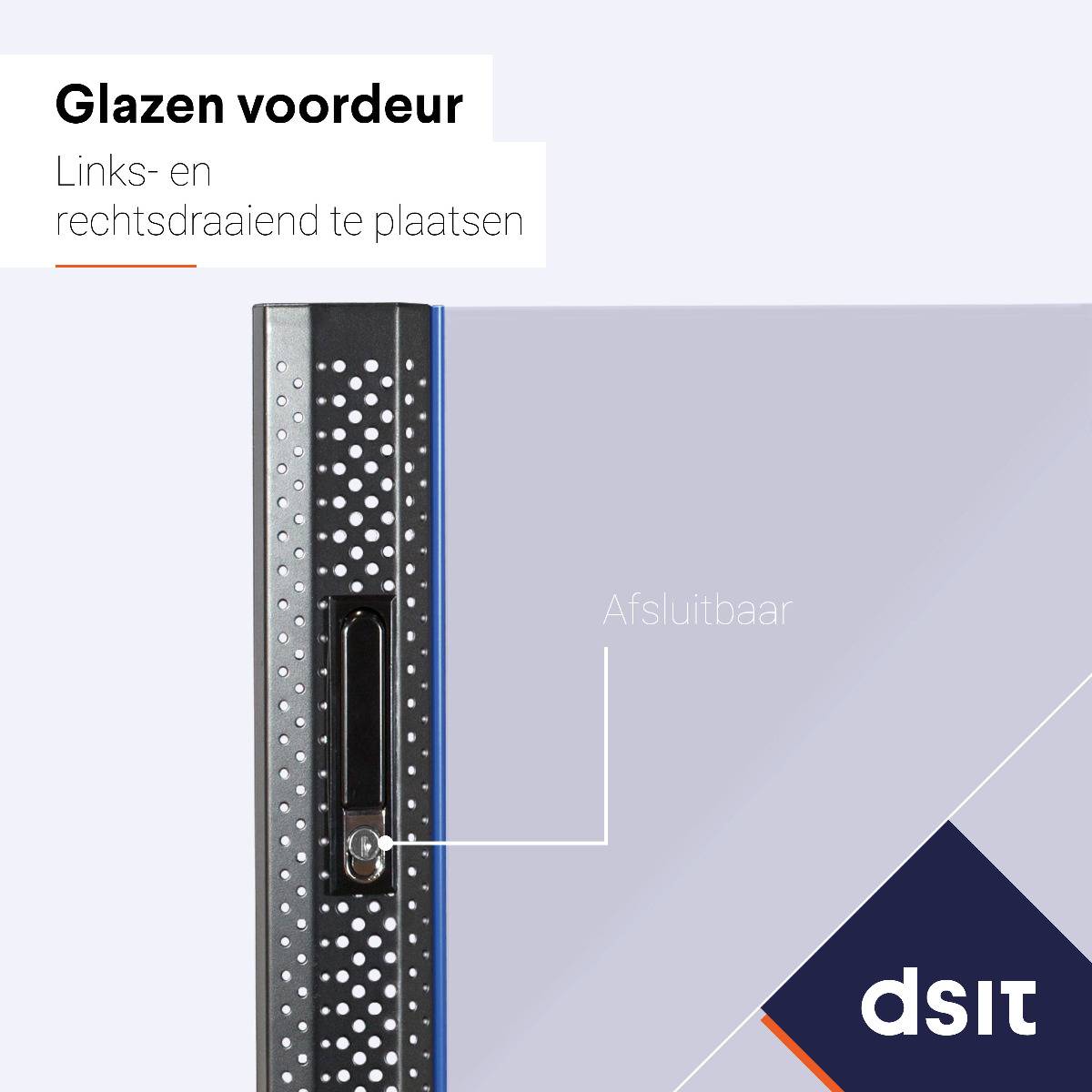 DSIT Danicom - 4 HE Serverschrank, Wandgehäuse, mit Glastür (BxTxH) 600 x 450 x 280mm