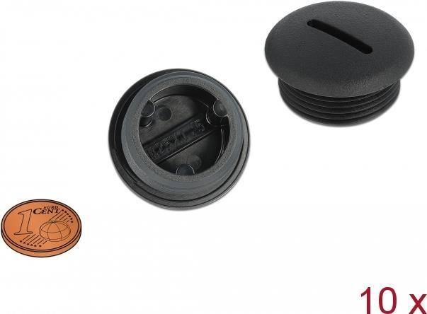 Delock Verschlussstopfen M25 x 1,5 schwarz 10 Stück (60232)