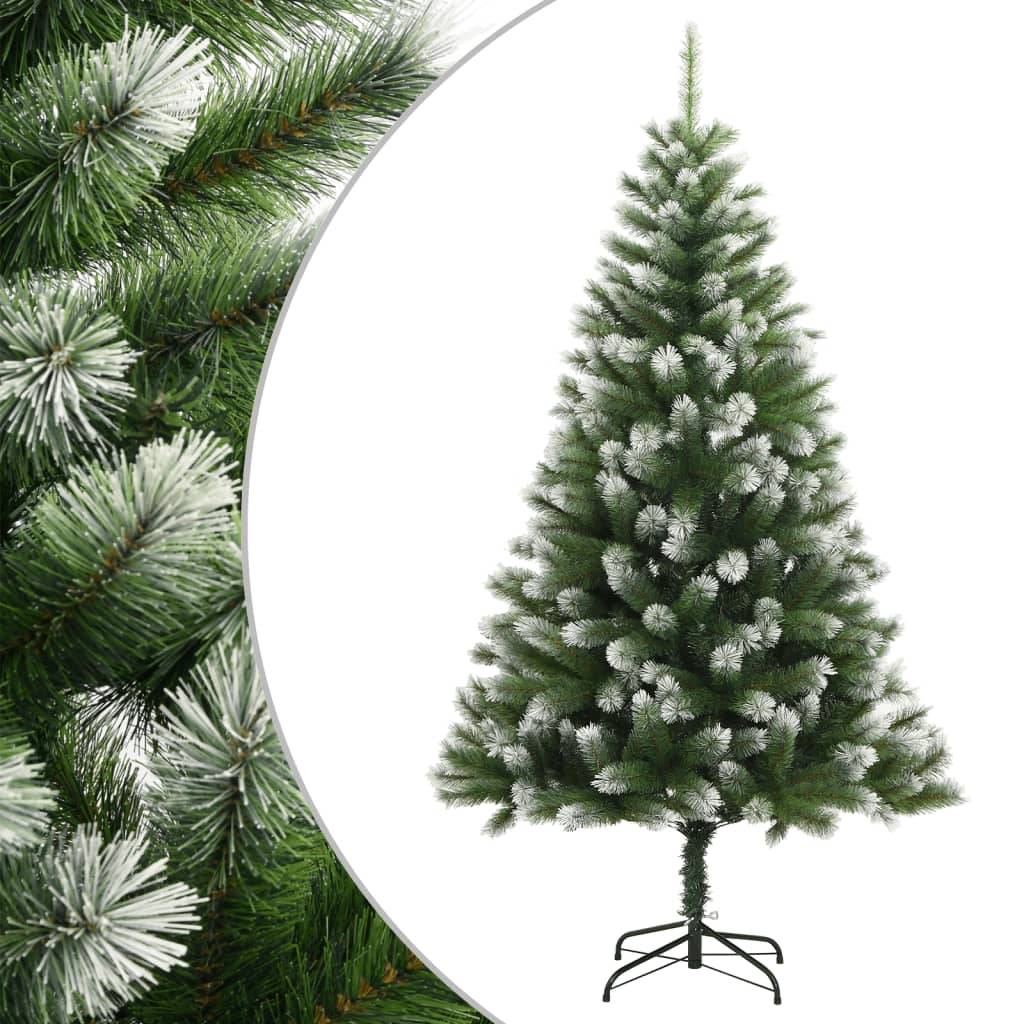 vidaXL Künstlicher Weihnachtsbaum Klappbar Beschneit 210 cm