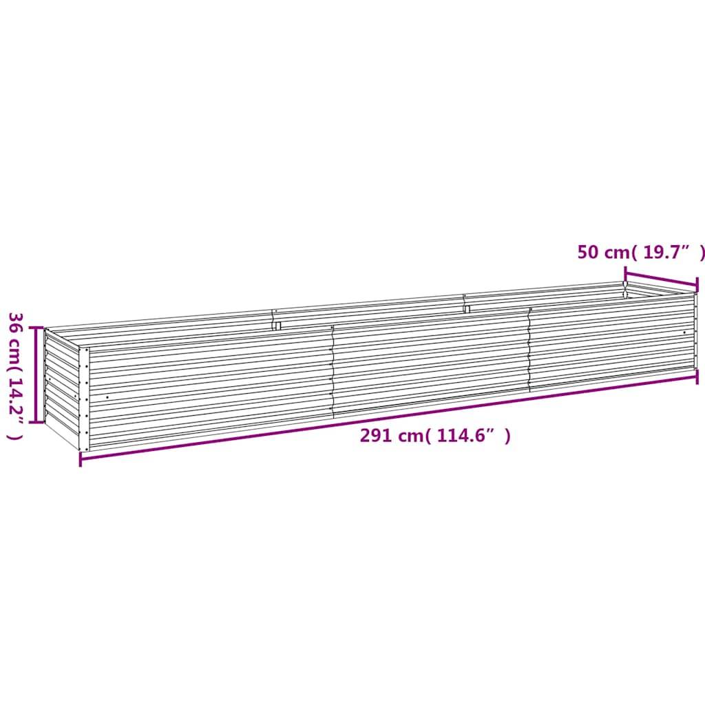 vidaXL Hochbeet 291x50x36 cm Cortenstahl