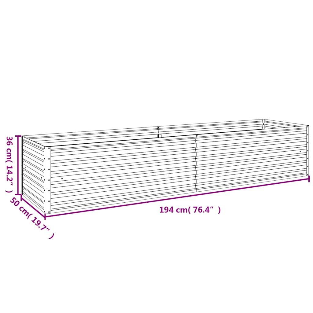 vidaXL Hochbeet 194x50x36 cm Cortenstahl