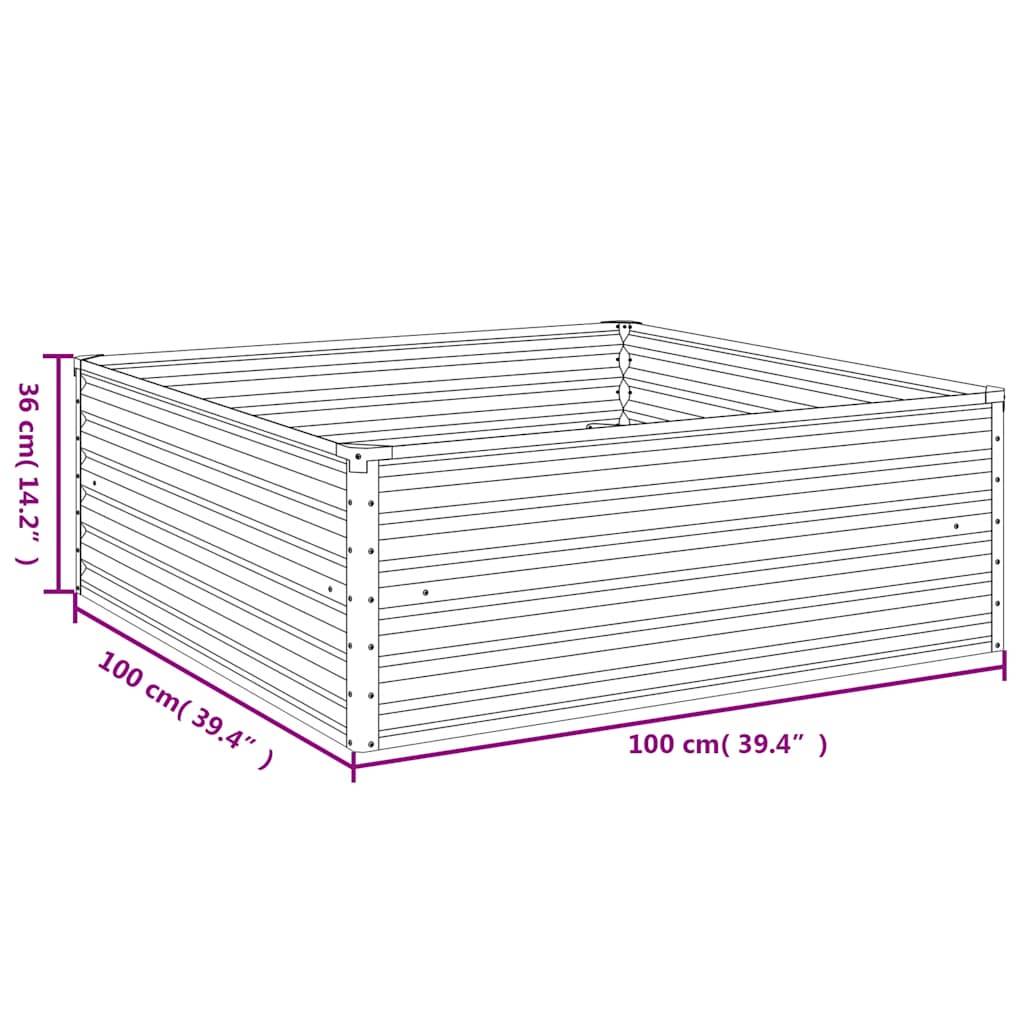 vidaXL Hochbeet 100x100x36 cm Cortenstahl