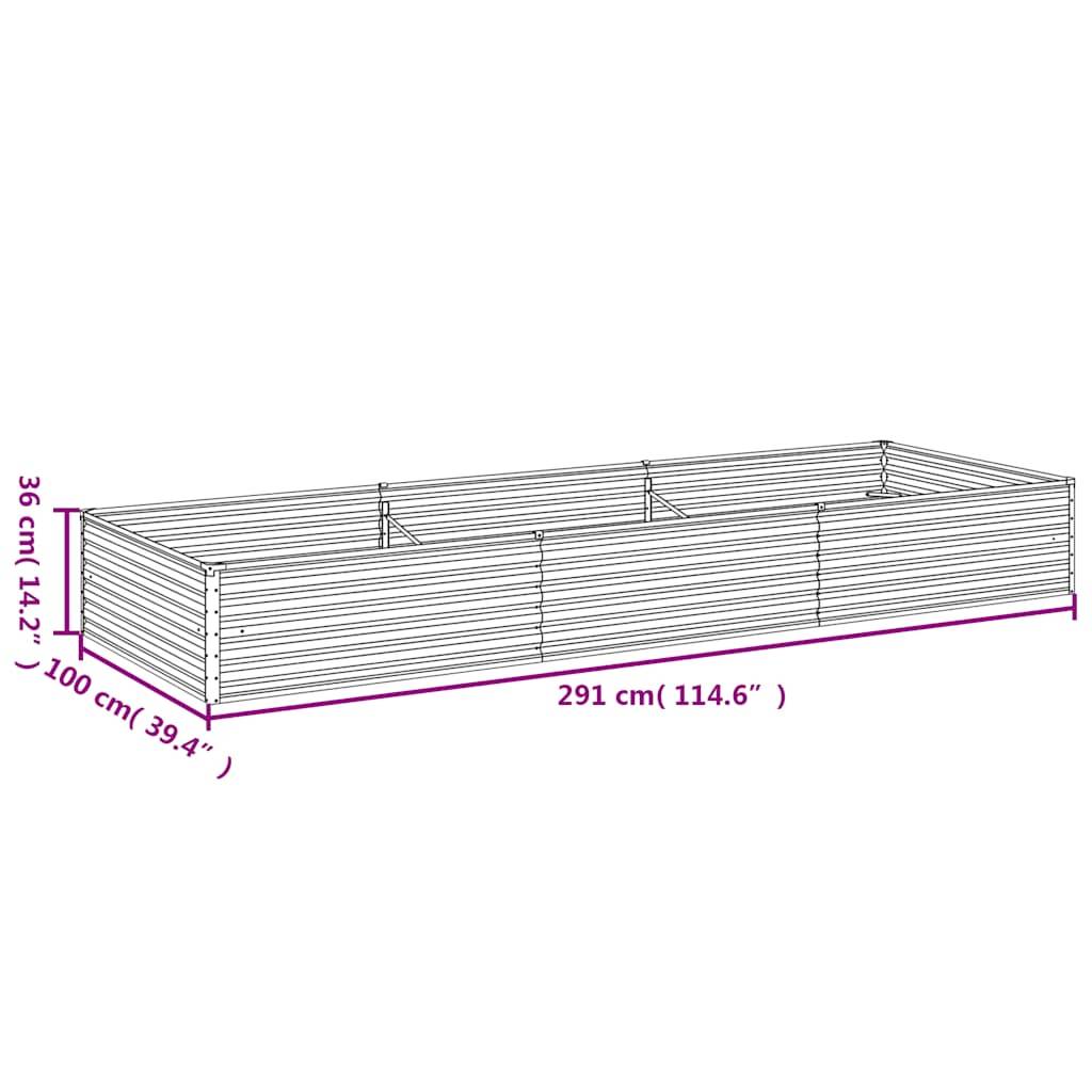 vidaXL Hochbeet 291x100x36 cm Cortenstahl