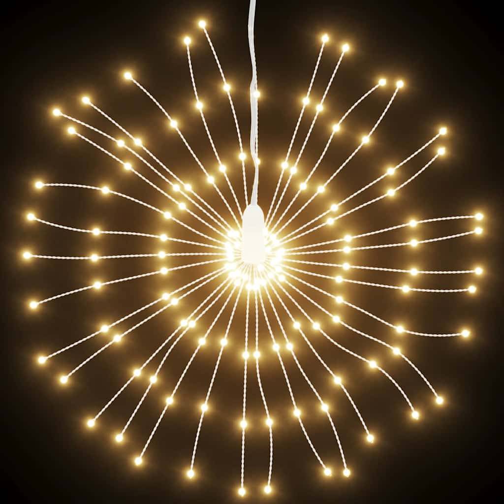 vidaXL Weihnachtsbeleuchtung Feuerwerk 140 LEDs Warmweiß 17 cm