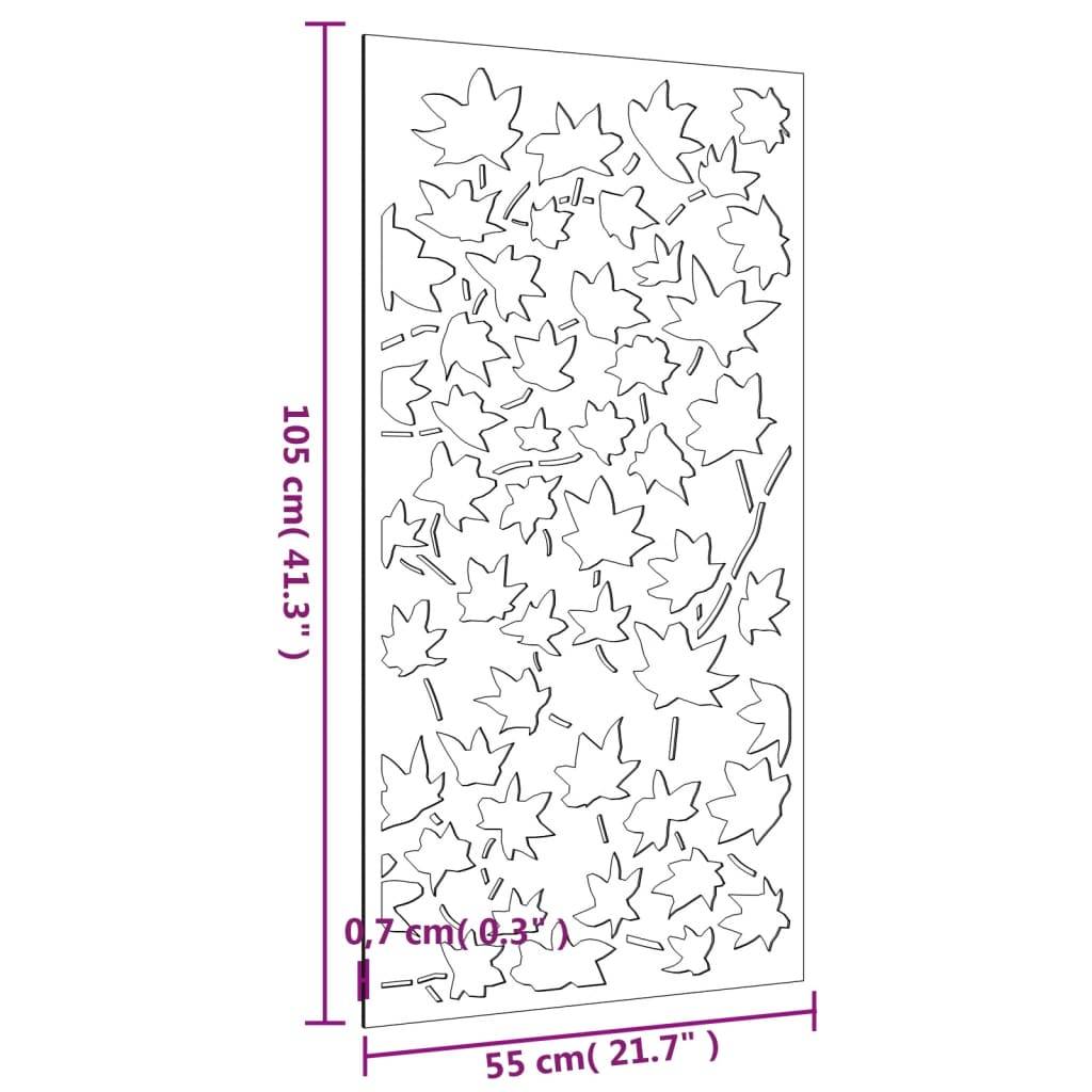 vidaXL Garten-Wanddeko 105x55 cm Cortenstahl Ahornblatt-Design