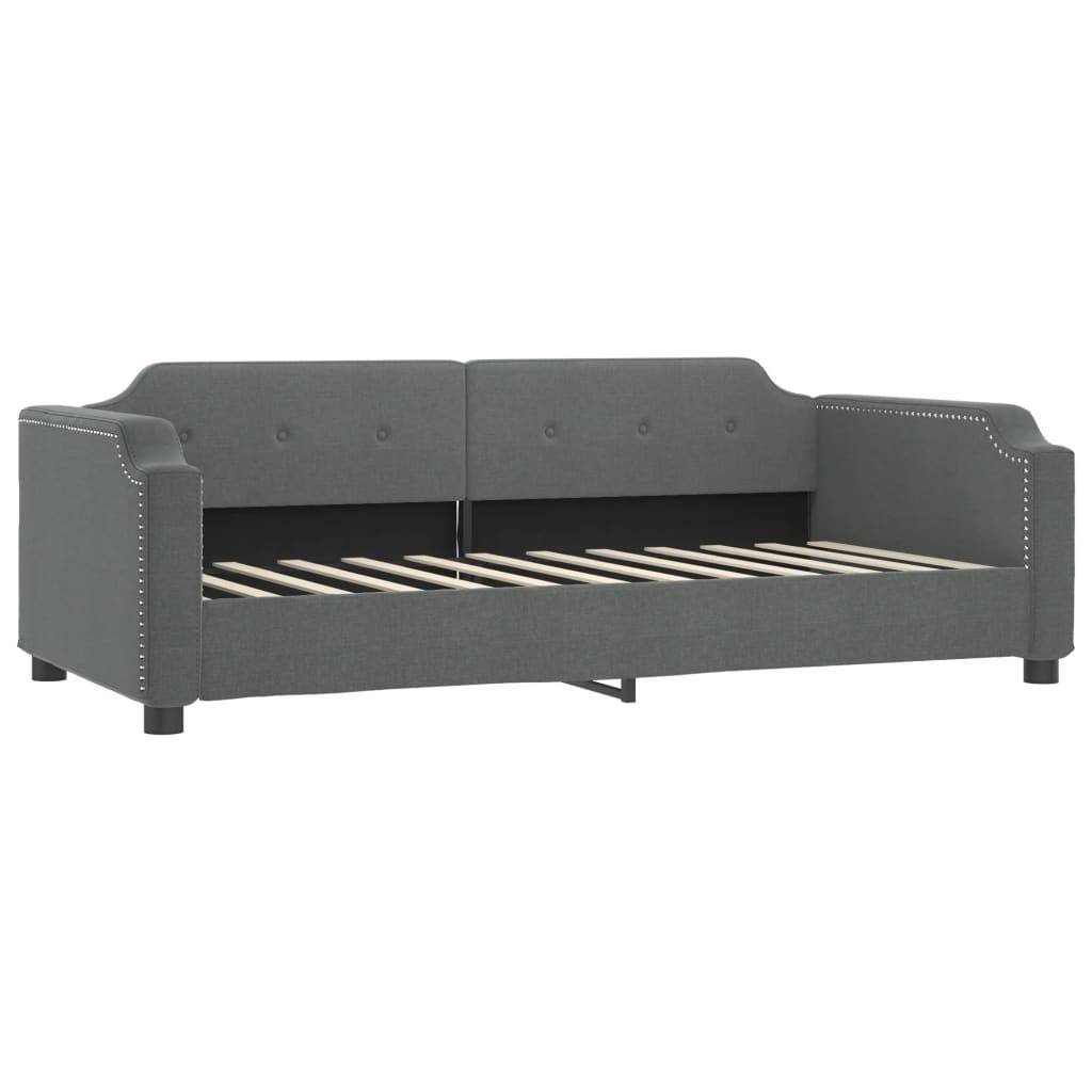 vidaXL Tagesbett Dunkelgrau 100x190 cm Stoff