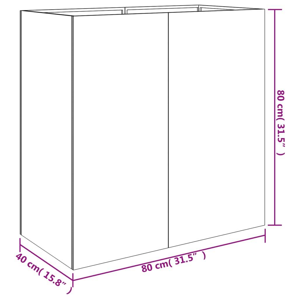 vidaXL Pflanzkübel 40x80x80 cm Cortenstahl