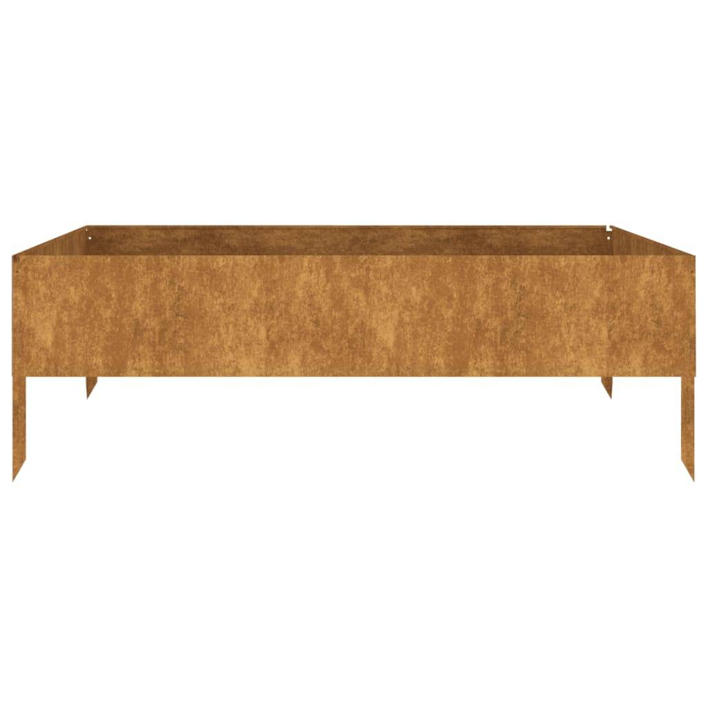 vidaXL Hochbeet 100x100x33,5 cm Cortenstahl