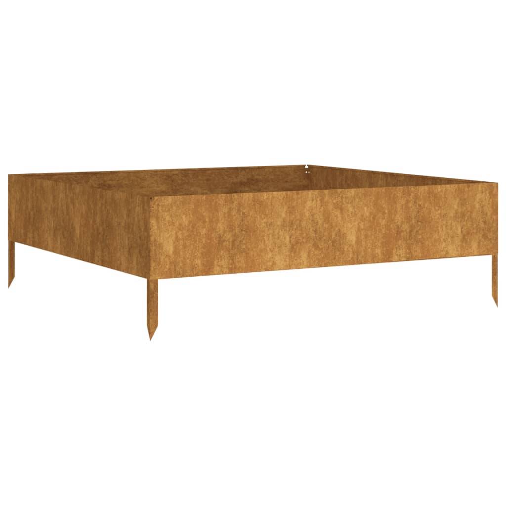 vidaXL Hochbeet 100x100x33,5 cm Cortenstahl