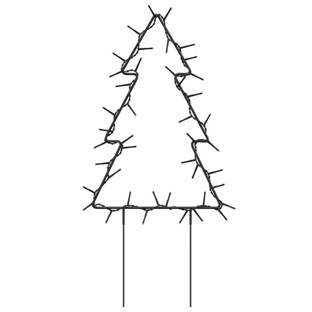 vidaXL Weihnachtsbäume mit Erdspießen 3 Stk. 50 LEDs 30 cm