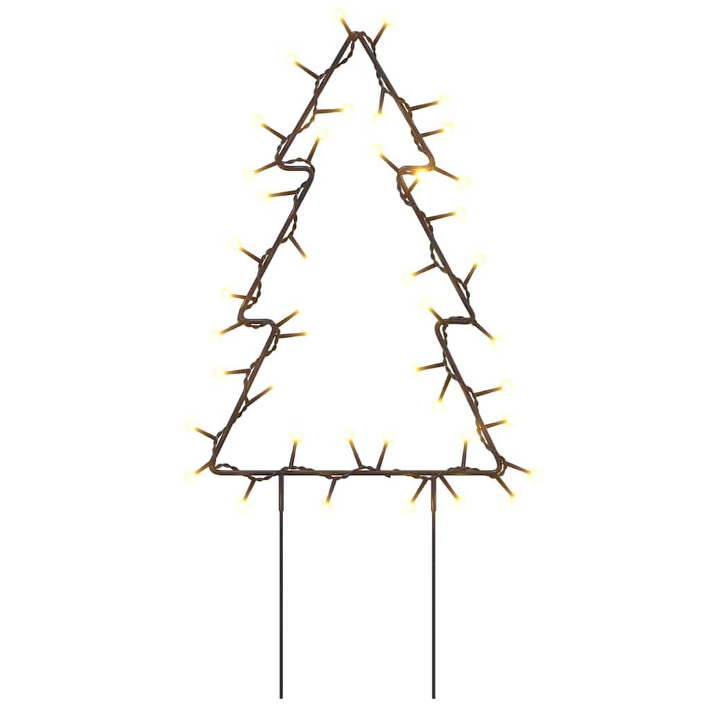 vidaXL Weihnachtsbäume mit Erdspießen 3 Stk. 50 LEDs 30 cm