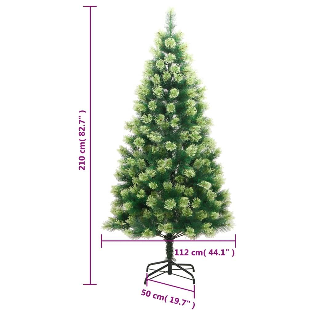 vidaXL Künstlicher Weihnachtsbaum Klappbar mit Ständer 210 cm