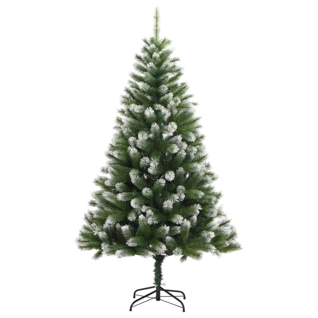 vidaXL Künstlicher Weihnachtsbaum Klappbar Beschneit 210 cm