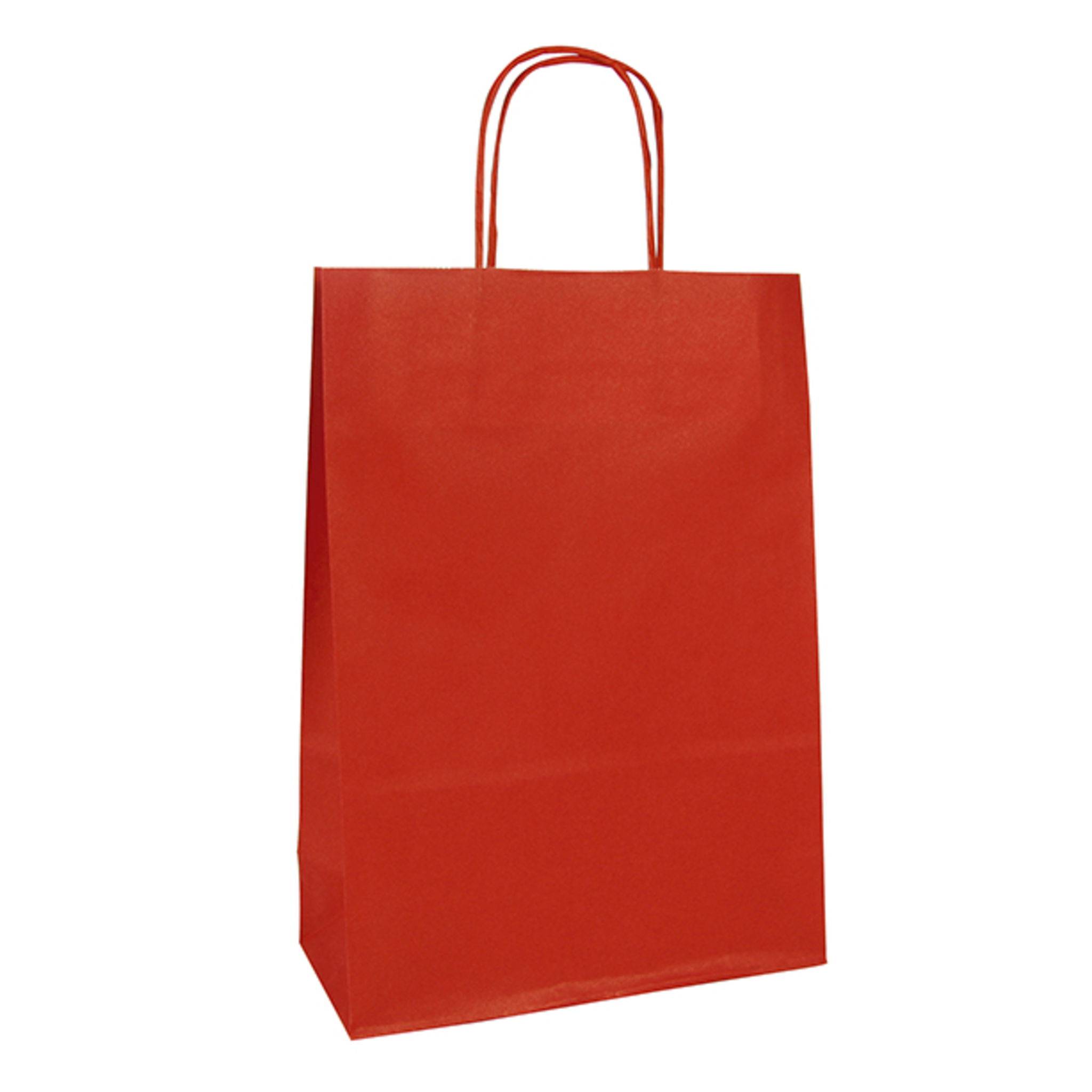 Clairefontaine 25 Geschenktaschen 180+70x240, kraft weiß, rot - Rot 395602C