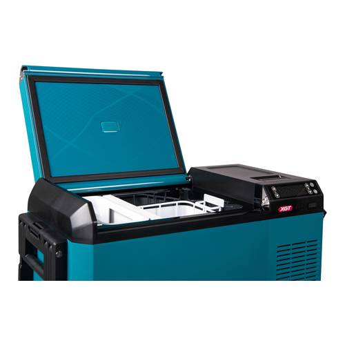 MAKITA CW004G - Akku-Kompressor-Kühl- und Wärmebox (18V LXT & 40V XGT | LED-Display | Tragegriff & Transportrollen |