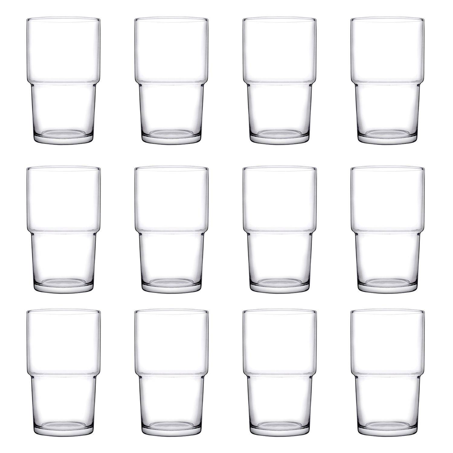 Longdrinkgläser, Trinkgläser 12er-Set - Hill, 440 ml