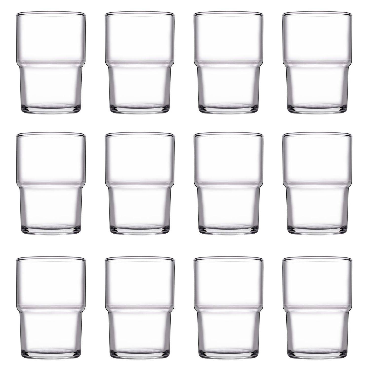 Wassergläser, Trinkgläser 12er Set - Hill, 200ml