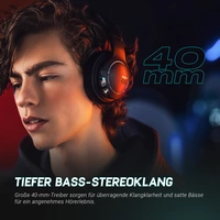 Edifier HECATE G2BT Bluetooth Gaming Headset, RGB-Licht,kabelloses Over-Ear Headset,Geräuschunterdrückung für Telefonieren/Spielen/Musik,Schwarz Edifier HECATE G2BT Bluetooth Gaming Headset, RGB-Licht,kabelloses Over-Ear Headset,Geräuschunterdrückung für Telefonieren/Spielen/Musik,Schwarz