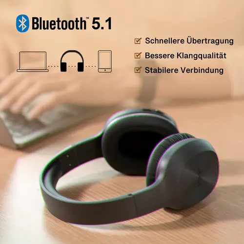 Edifier W600BT Bluetooth 5.1 Over-Ear Kopfhörer, Stereo-Headset, Kabelgebunden/kabellos,integriertem Mikrofon,tiefer Bass,Schwarz Edifier W600BT Bluetooth 5.1 Over-Ear Kopfhörer, Stereo-Headset, Kabelgebunden/kabellos,integriertem Mikrofon,tiefer Bass,Schwarz