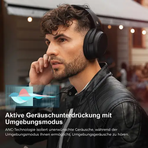 Edifier WH700NB Over-Ear-Kopfhörer mit aktiver Geräuschunterdrückung, Bluetooth 5.3, Headset für Anrufe/Musik/Gaming - Schwarz Edifier WH700NB Over-Ear-Kopfhörer mit aktiver Geräuschunterdrückung, Bluetooth 5.3, Headset für Anrufe/Musik/Gaming - Schwarz