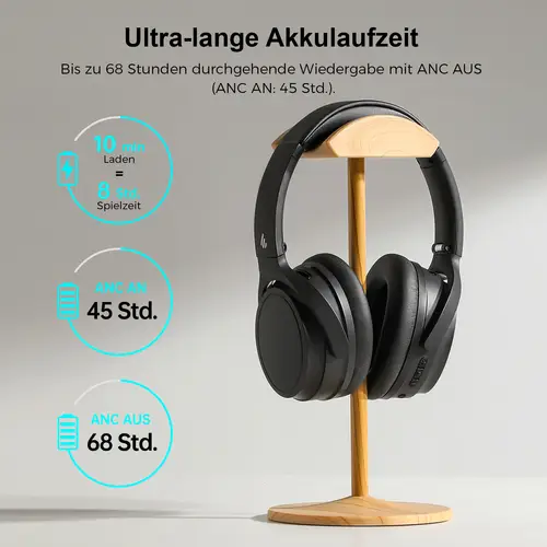 Edifier WH700NB Over-Ear-Kopfhörer mit aktiver Geräuschunterdrückung, Bluetooth 5.3, Headset für Anrufe/Musik/Gaming - Schwarz Edifier WH700NB Over-Ear-Kopfhörer mit aktiver Geräuschunterdrückung, Bluetooth 5.3, Headset für Anrufe/Musik/Gaming - Schwarz