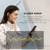 Edifier X2s Hi-Res Wireless-Ohrhörer, Bluetooth 5.3 In-Ear Kopfhörer, leicht, AI-Geräuschunterdrückung, IP54, Schwarz Edifier X2s Hi-Res Wireless-Ohrhörer, Bluetooth 5.3 In-Ear Kopfhörer, leicht, AI-Geräuschunterdrückung, IP54, Schwarz