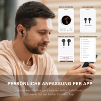 Edifier X2s Hi-Res Wireless-Ohrhörer, Bluetooth 5.3 In-Ear Kopfhörer, leicht, AI-Geräuschunterdrückung, IP54, Schwarz Edifier X2s Hi-Res Wireless-Ohrhörer, Bluetooth 5.3 In-Ear Kopfhörer, leicht, AI-Geräuschunterdrückung, IP54, Schwarz
