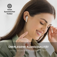 Edifier X2s Hi-Res Wireless-Ohrhörer, Bluetooth 5.3 In-Ear Kopfhörer, leicht, AI-Geräuschunterdrückung, IP54, Weiß Edifier X2s Hi-Res Wireless-Ohrhörer, Bluetooth 5.3 In-Ear Kopfhörer, leicht, AI-Geräuschunterdrückung, IP54, Weiß