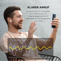 Edifier X2s Hi-Res Wireless-Ohrhörer, Bluetooth 5.3 In-Ear Kopfhörer, leicht, AI-Geräuschunterdrückung, IP54, Weiß Edifier X2s Hi-Res Wireless-Ohrhörer, Bluetooth 5.3 In-Ear Kopfhörer, leicht, AI-Geräuschunterdrückung, IP54, Weiß