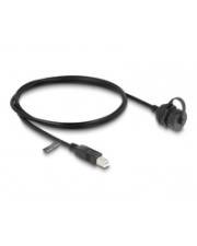 Delock USB-Verlängerungskabel - USB Typ B (M) - zu USB Typ B (W) - 1 m - Schwarz