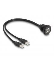 Delock USB-Verlängerungskabel - USB (W) zu USB (W) - 1 m - Schwarz