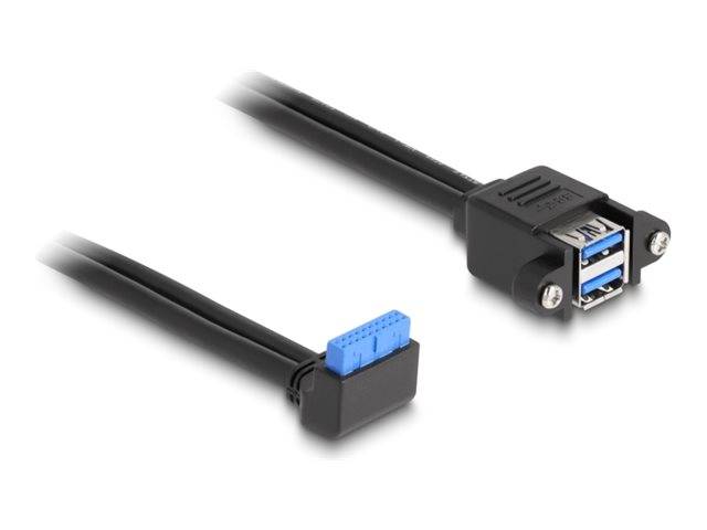 Delock Internes USB-Kabel - 19-poliger USB 3.0 Kopf (M) - gewinkelt zu USB (W) -