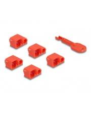Delock LAN-Portblocker - Rot (Packung mit 10) - Rot