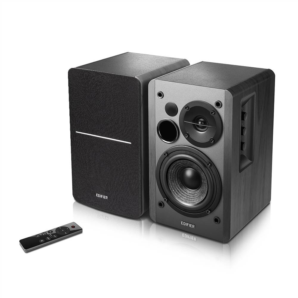 Edifier R1280DBs 2.0 Aktive Bluetooth-Regallautsprecher - Optischer Eingang - 42W RMS mit Subwoofer-Ausgang - Schwarz(Generalüberholt)