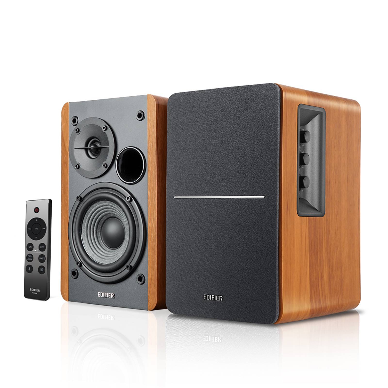 Edifier R1280DBs HiFi Aktive Bluetooth Lautsprecher - Optischer Eingang - 2.0 Kabelloser Monitor Lautsprecher,42W RMS mit Subwoofer Ausgang -Holz