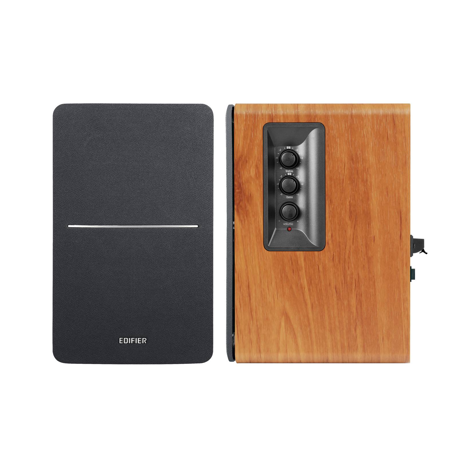 Edifier R1280Ts HIFI Verstärke Lautsprecher, 2.0 Stereo Aktive Nahfeldlautsprecher, Studiomonitor-Lautsprecher mit Subwoofer Ausgang - Holzfarbe