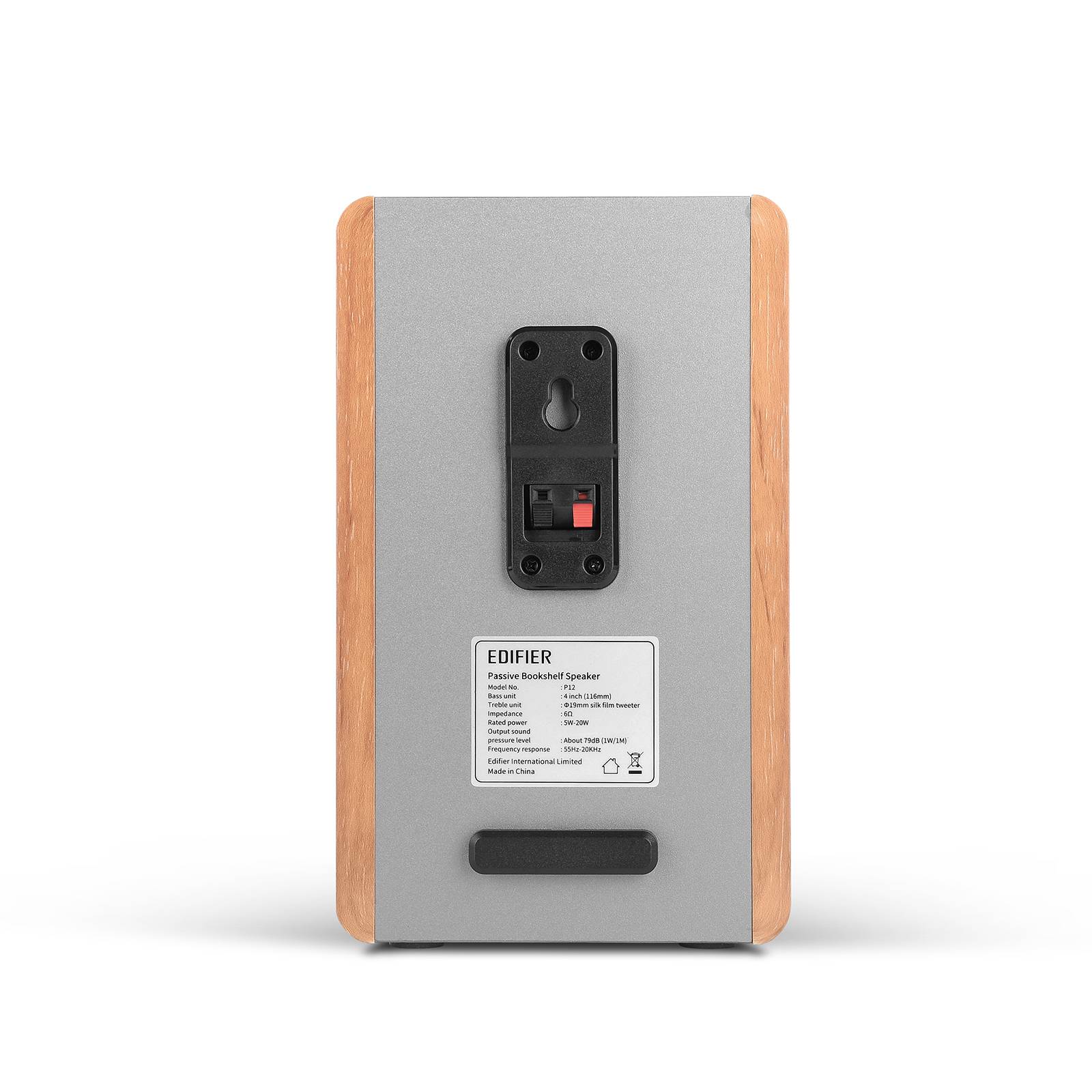 Edifier P12 Passive Regallautsprecher,Zum Betrieb ist ein Verstärker/Receiver erforderlich,Receiver/Verstärker separat erhältlich - Holzfarbe