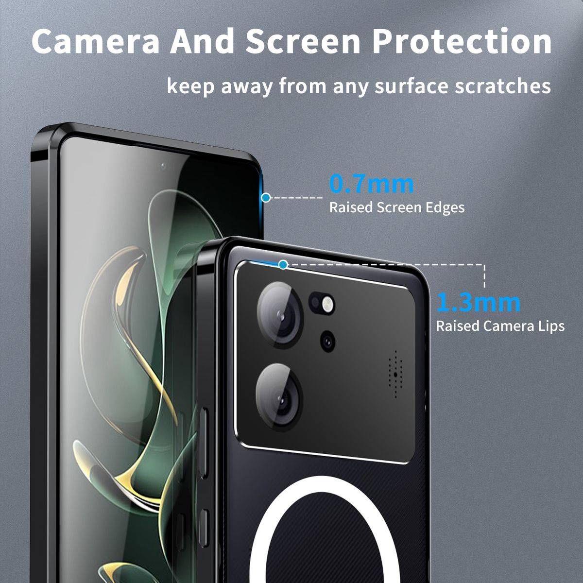Für Xiaomi 13T / 13T Pro Magsafe Metall Case Cover Schutz Tasche Hülle