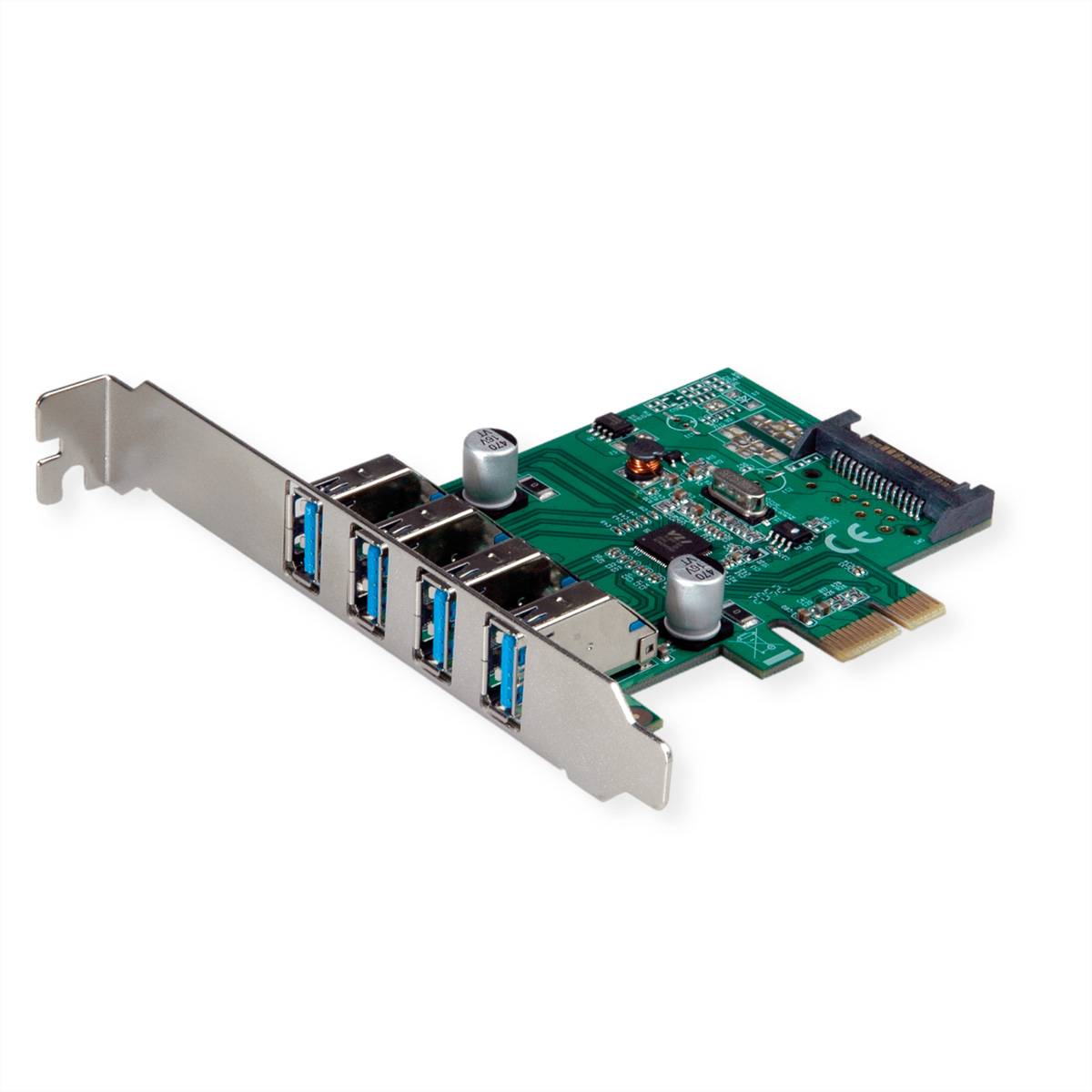 VALUE - PCI-Express Adaptr 4x USB3.2 Gen1 5Gbit/s - PCI-Express - 5.000 Mbps
