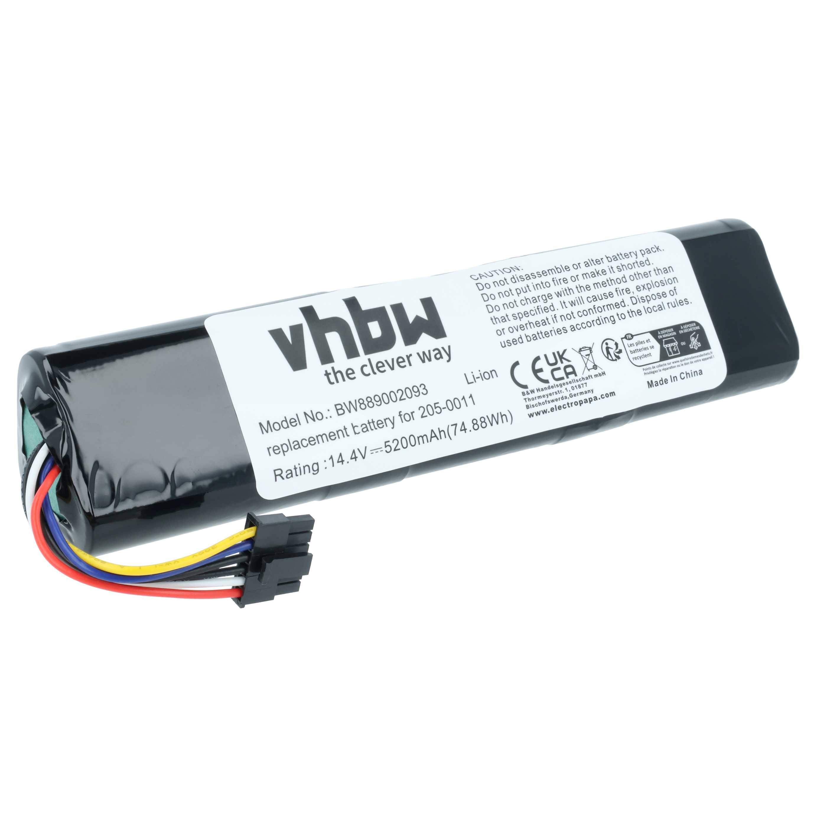 vhbw Akku kompatibel mit Neato Botvac D303, D3 D301 945-0246, D10 945-0367, D3 Pro 905-0321, D3, D3+ Staubsauger (4200 mAh, 14,4 V, Li-Ion)